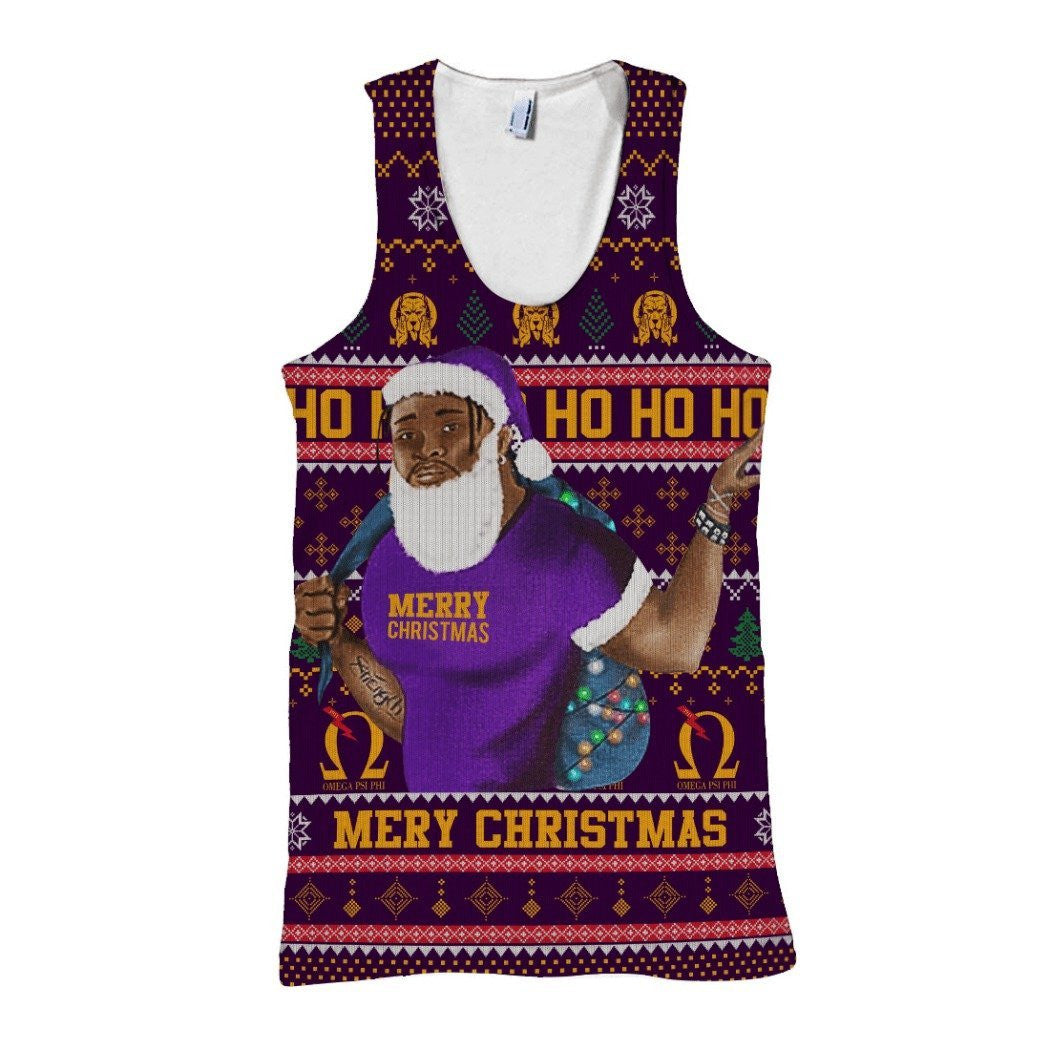 Fraternity Tank Top – Lux Man Hohoho Christmas Omega Psi Phi Tank Top