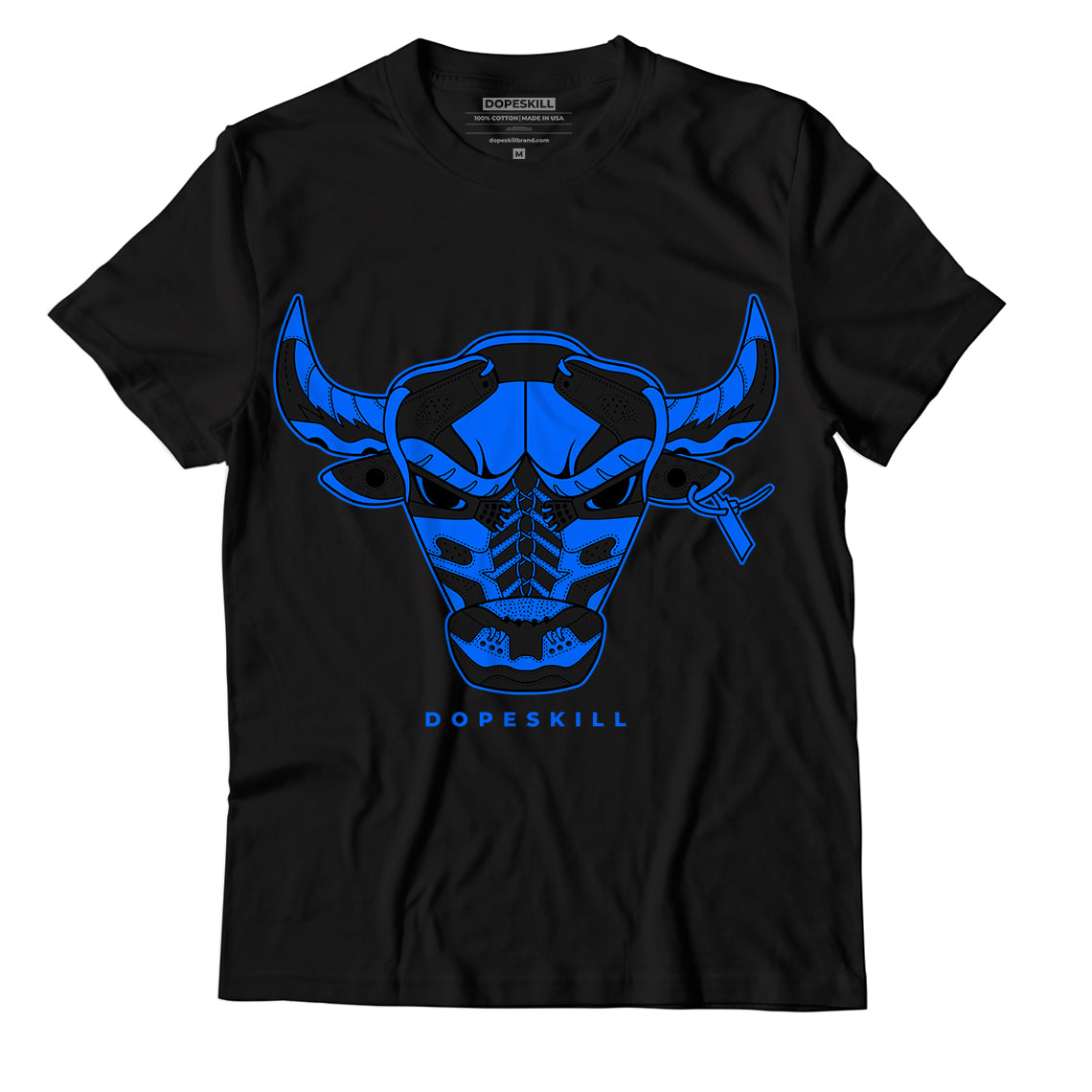 Yz 350 Boost V2 Dazzling Blue Dopeskill T-Shirt Sneaker Bull Graphic