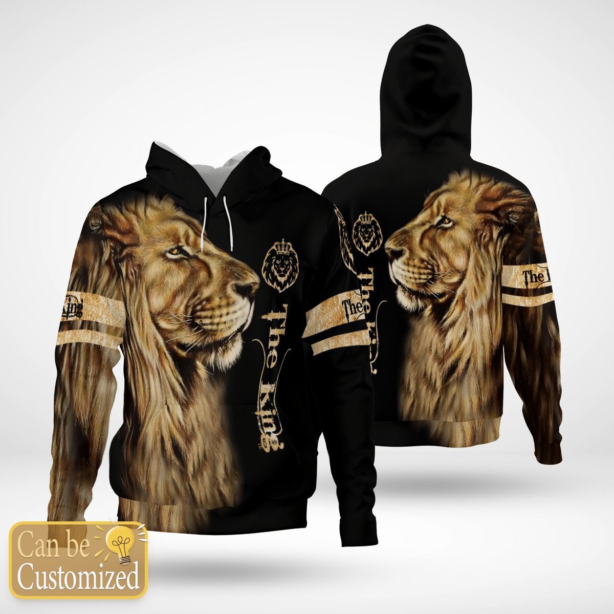 The Lion – The King – All Over Print – Personalized 3D Hoodies