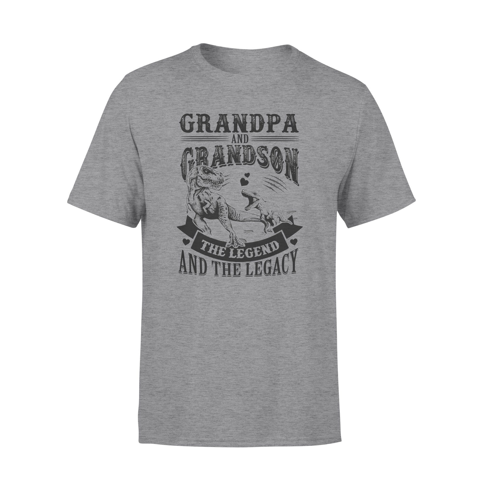 Awesome Family Gift – Dinosaurs – Grandpa And Grandson – The Legend And The Legacy T-shirt