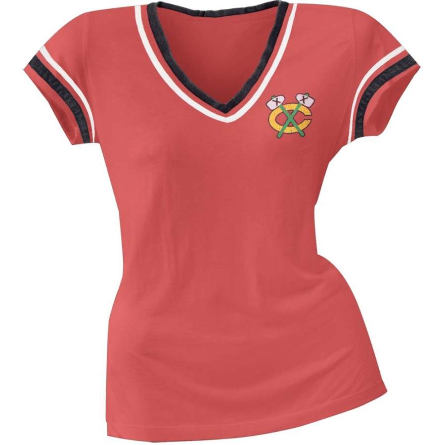 Chicago Blackhawks – Chest Logo Juniors V-Neck Jersey T-Shirt