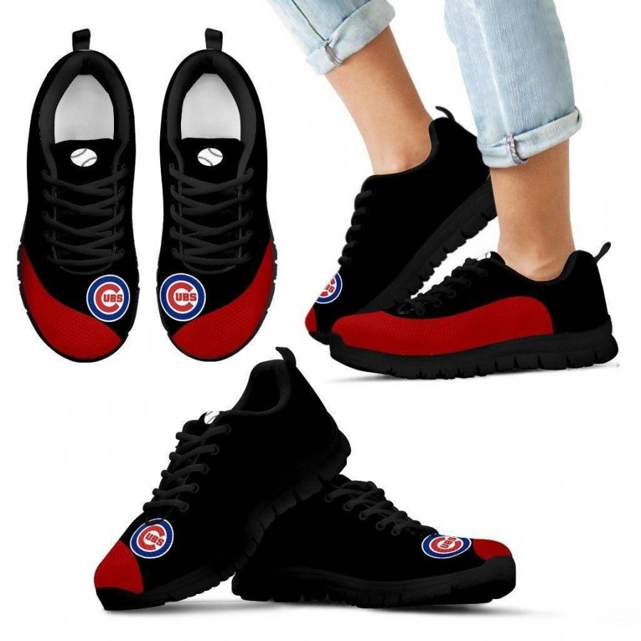 Valentine Love Red Colorful Chicago Cubs Sneakers #771