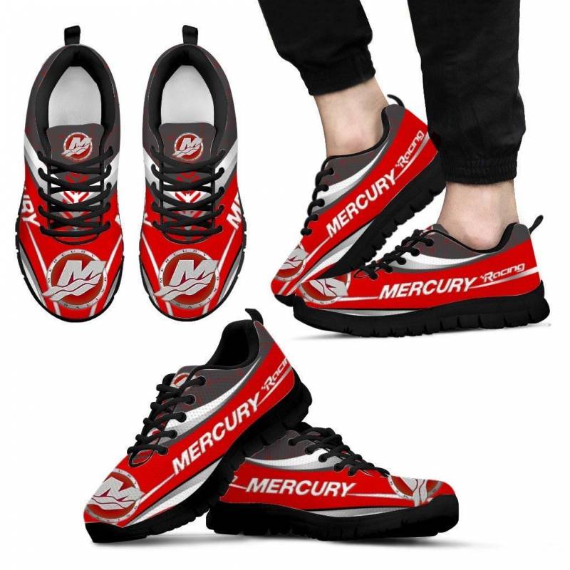 3D Printed Mercury Racing- BDA Sneakers Ver1 For Men & Women (Red)