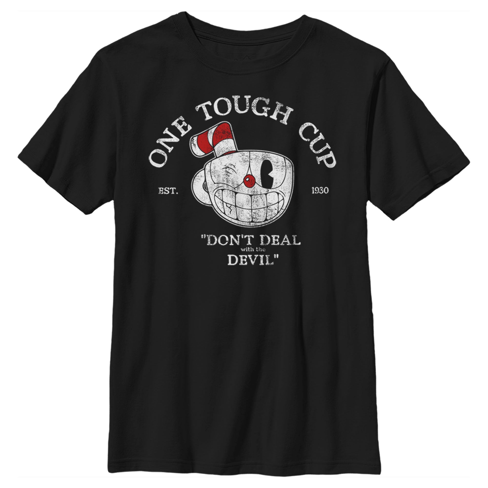 Boy’S Cuphead Tough Cup Est. 1930 T-Shirt