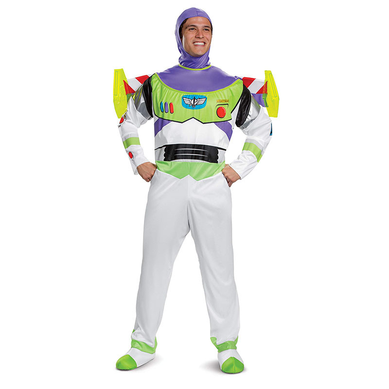 BKQU New BUZZ Lightyear Cosplay Costume Men Bodysuit Halloween Adults Kids Costume Onesie Mask Full Suits alx