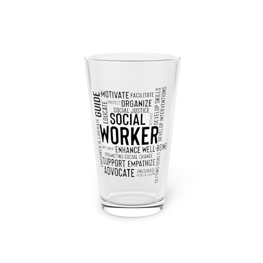 Beer Glass Pint 16Oz Humorous Society Worker Appreciation Definition Devotee Novelty Servant