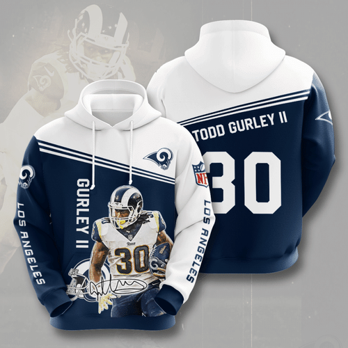 Sports Team Jtodd Gurley Los Angeles Rams No423 Hoodie 3D Jacket 3D Pullover Zip Hoodie Dqh1130