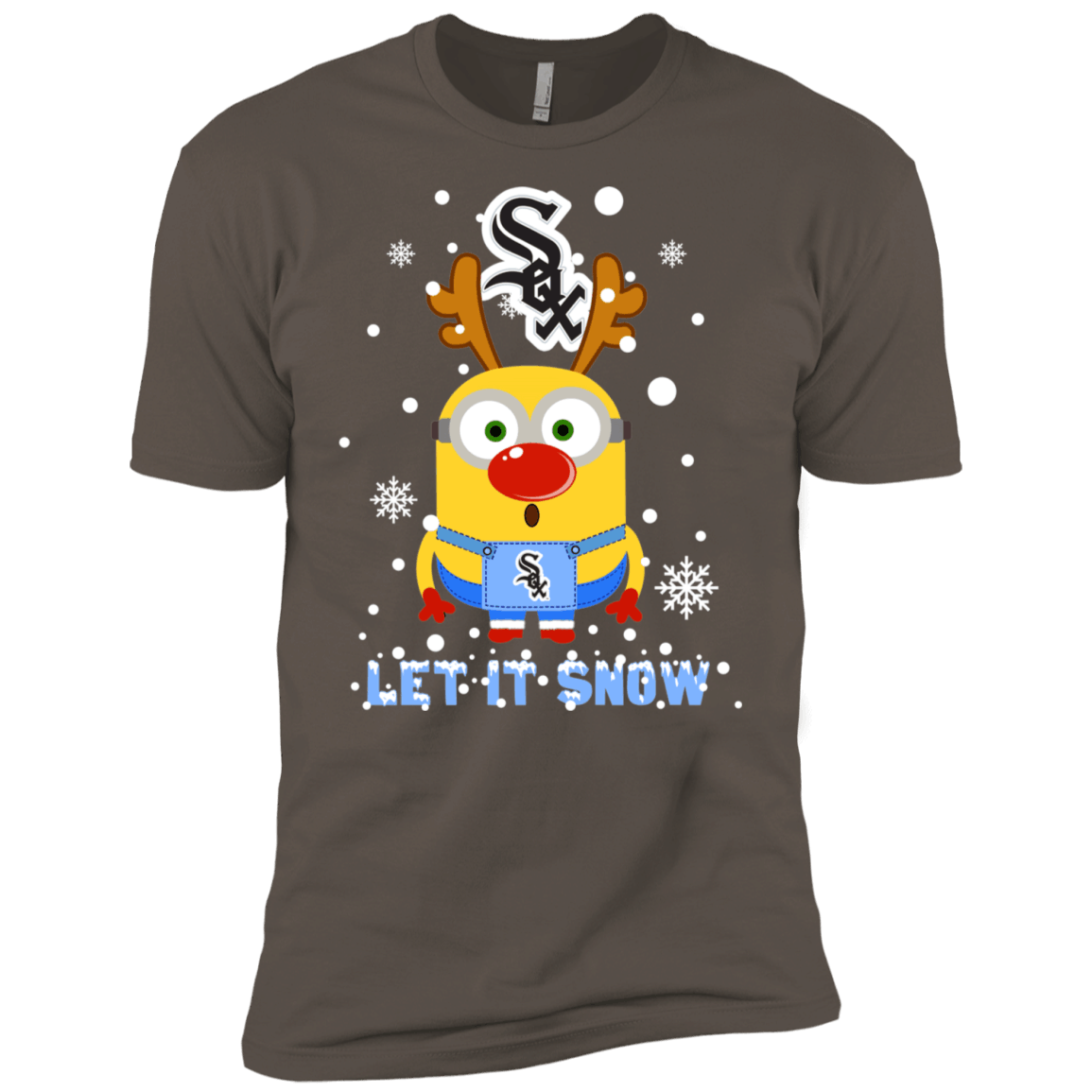 Buy Minion Chicago White Sox  Ugly Christmas Sweaters Let It Snow Men’S T-Shirt