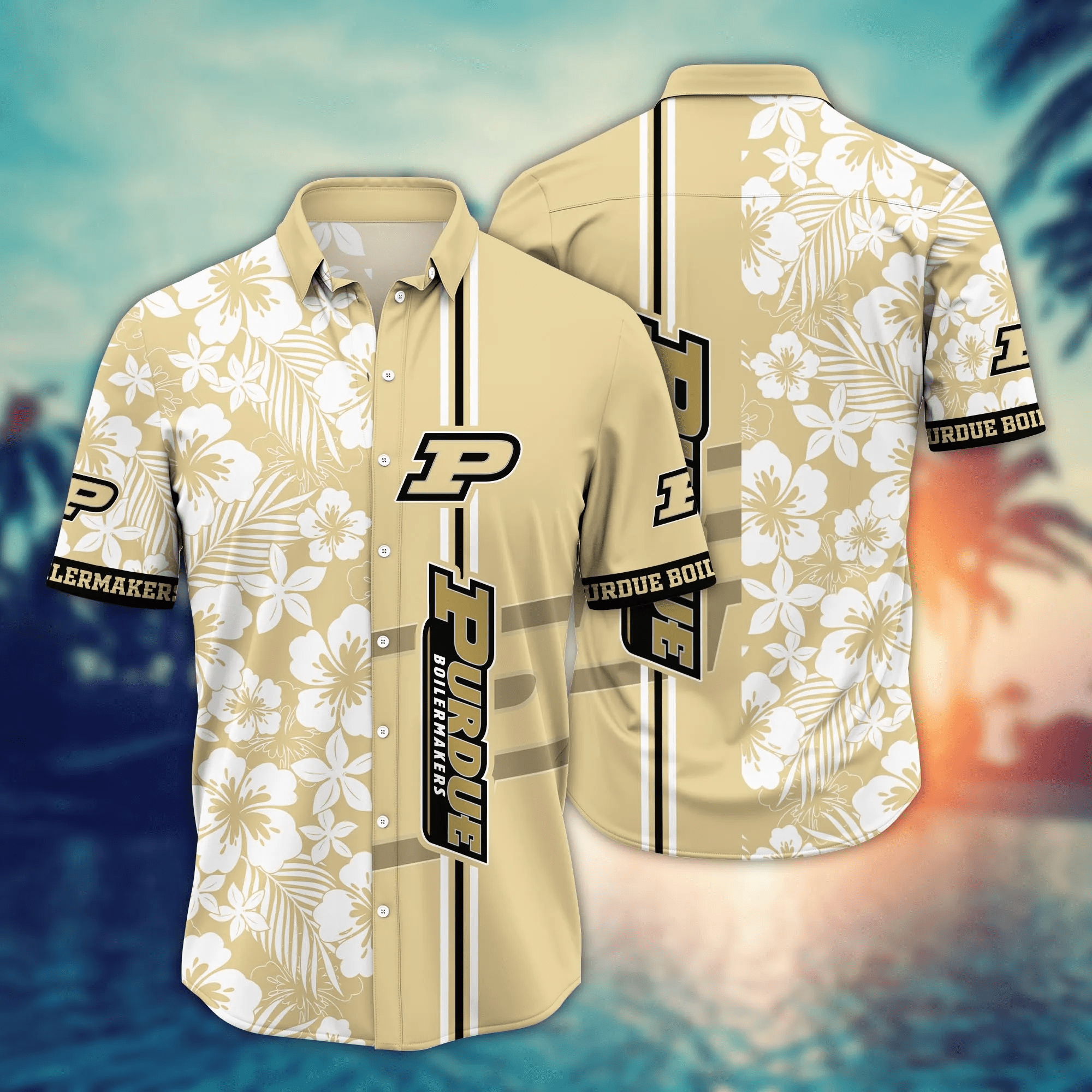 Purdue Boilermakers NCCA Hawaiian Shirt Midsummertime Aloha Shirt