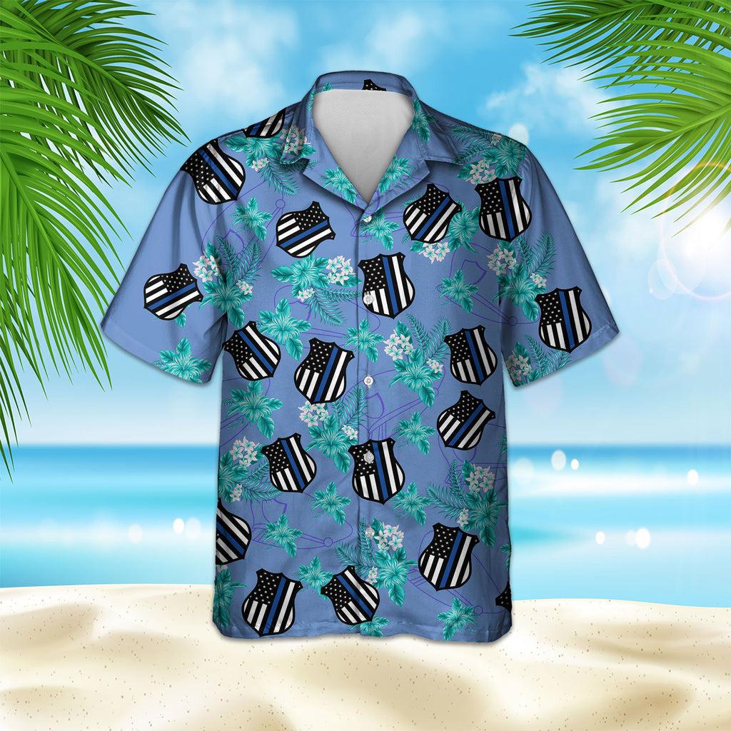 Thin Blue Line Hawaiian Shirt Police Seamless Pattern For Men Women Ha60216