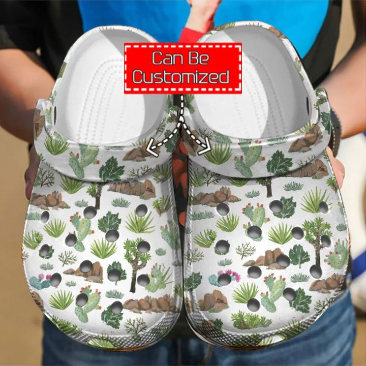 Gardener – Cactus Art Pattern Clog Shoes For Men And Women