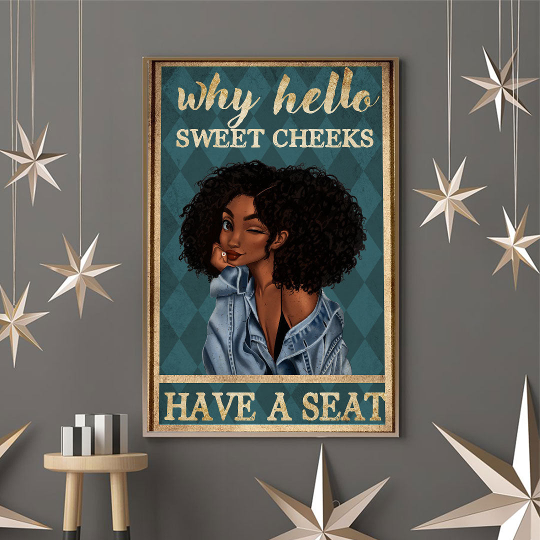 Sweet Cheeks Have A Seat – African American Poster