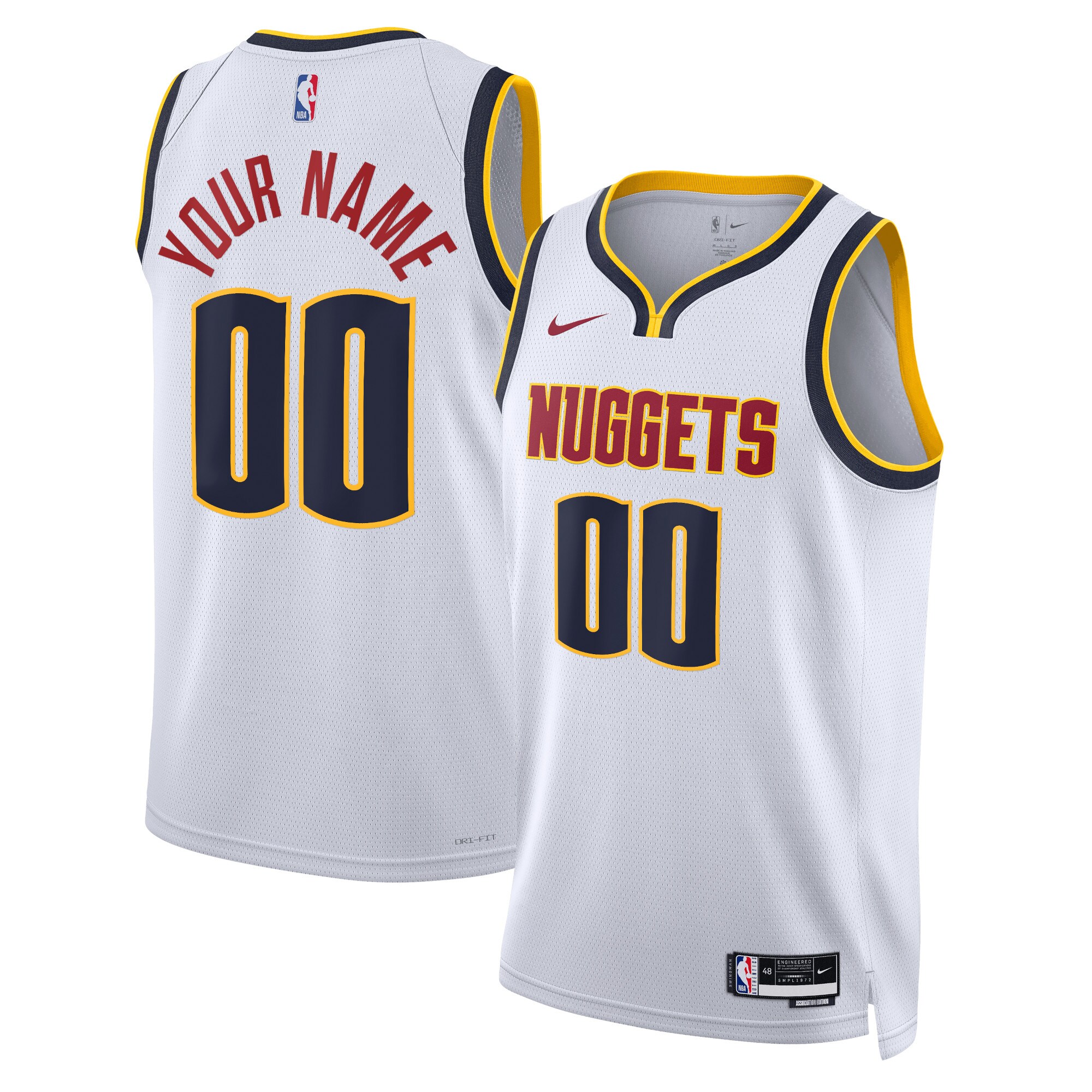 Denver Nuggets Association Swingman Jersey – Custom – Unisex