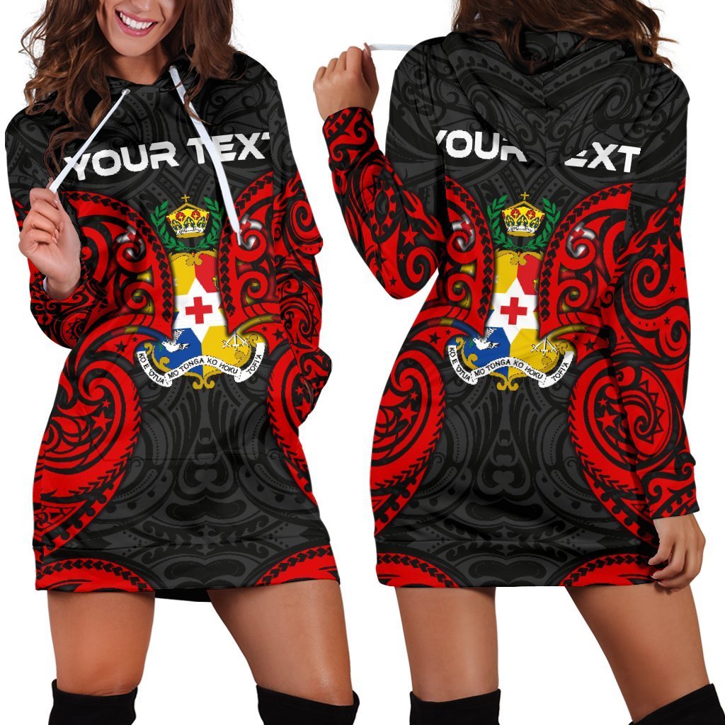 Tonga Polynesian Custom Personalised Women’s Hoodie Dress – Tongan Spirit – BN12