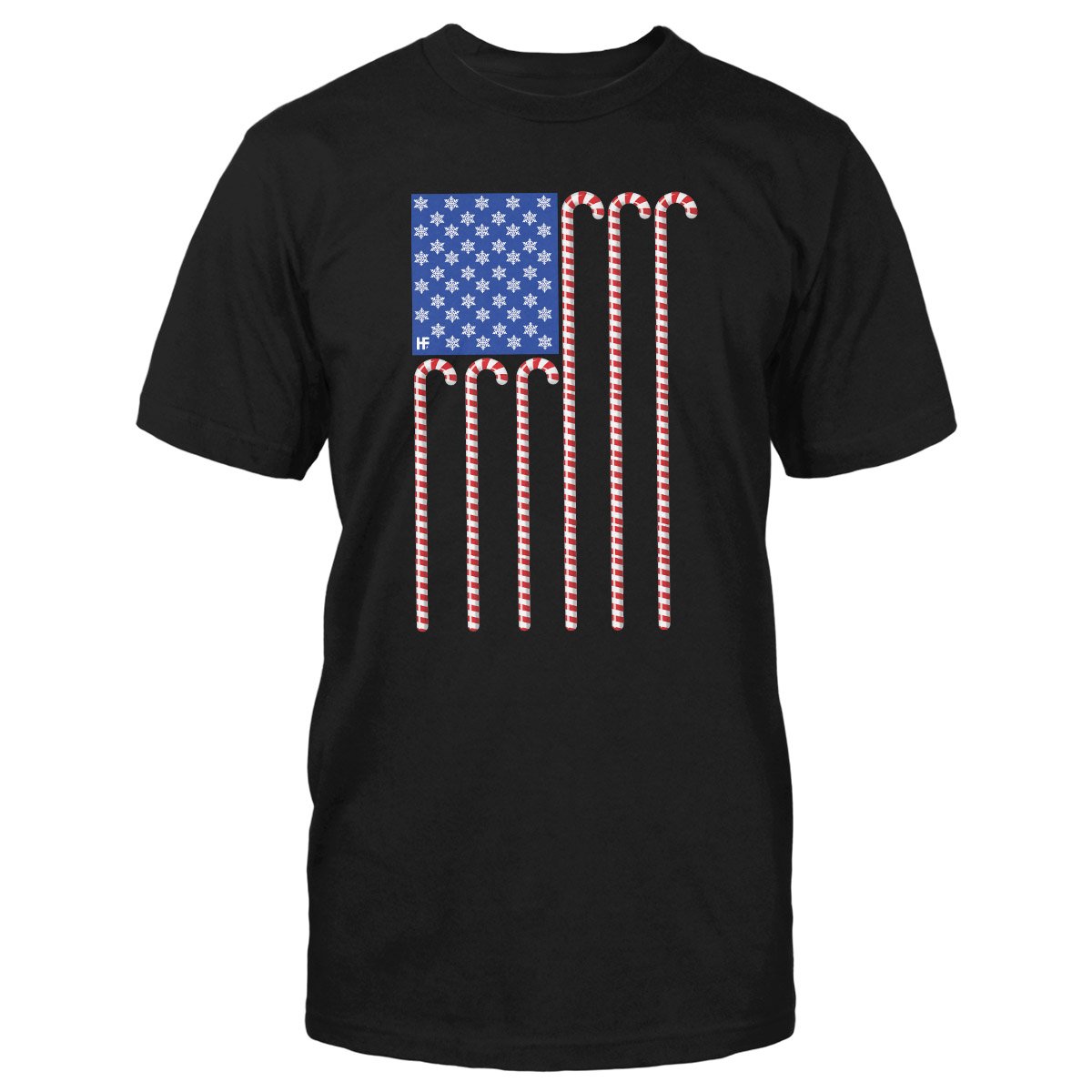 American Flag Candy Cane Christmas Ez24 0910 Classic T-Shirt