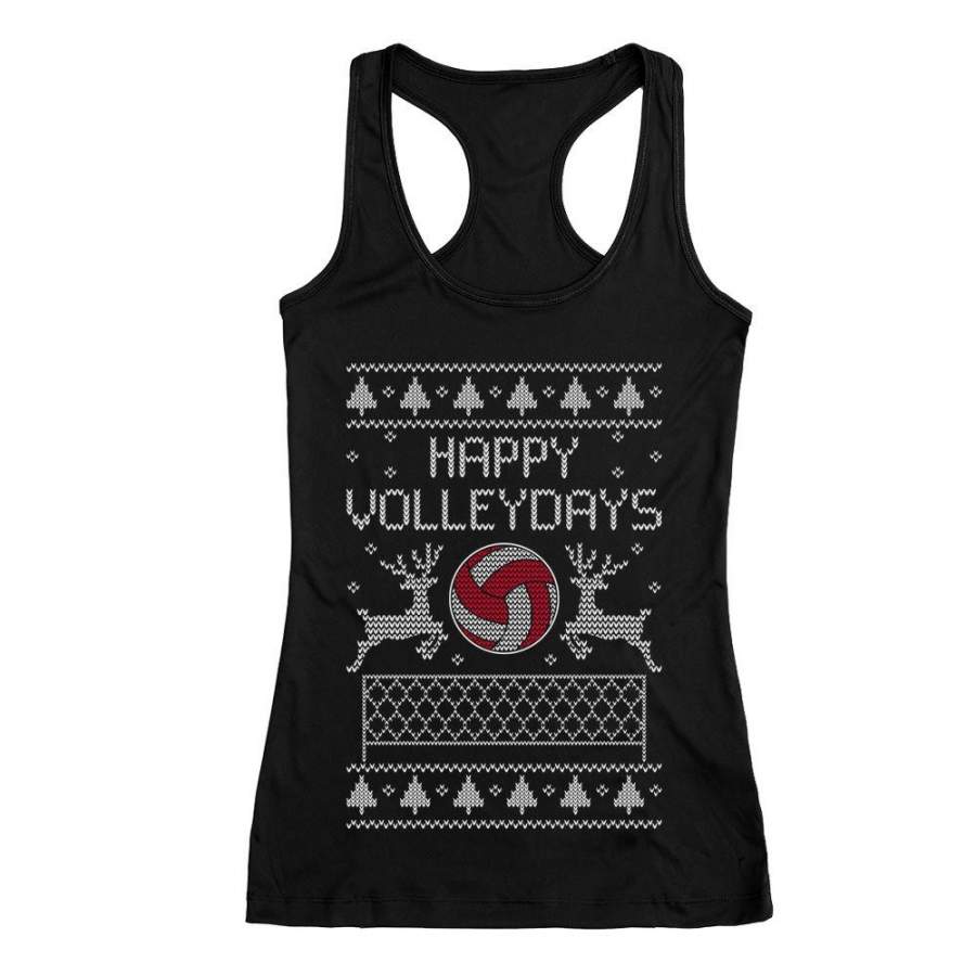 Ugly Christmas Volleyball – Fans / Player Holiday Racerback Tank Top