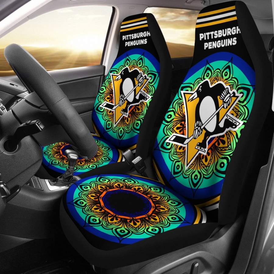 Unique Magical And Vibrant Pittsburgh Penguins Car Seat Covers