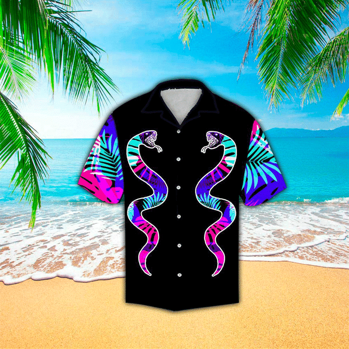 Vibrant Snakes Hawaii Shirt Summer Button Ha108791