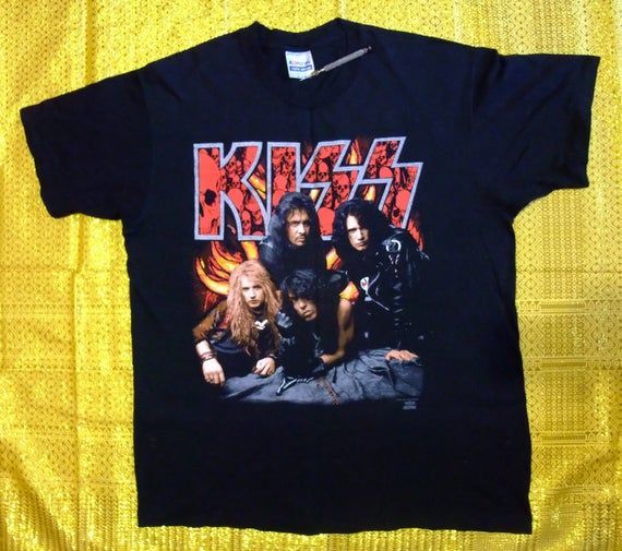 Org 1992 Kiss Revenge Shirt Vtg Bruce Kulick Gene Paul Eric Singer Army The Rolling Stones Ac Dc Twisted Sister Slayer Metallica Iron Maiden Shirt