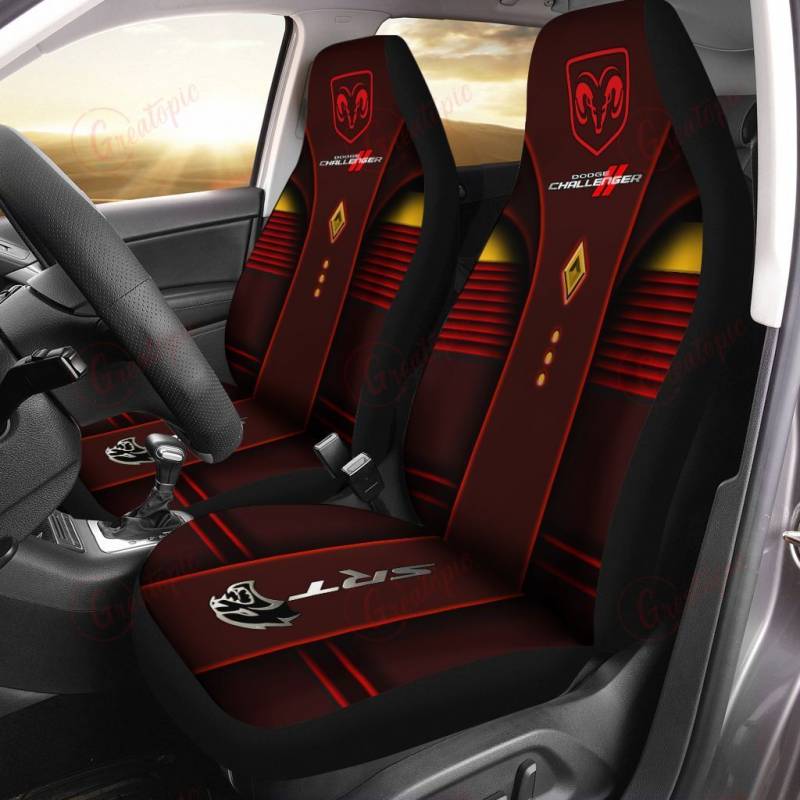 Dodge Challenger NCT Car Seat Cover (Set of 2) Ver 1 (Red)