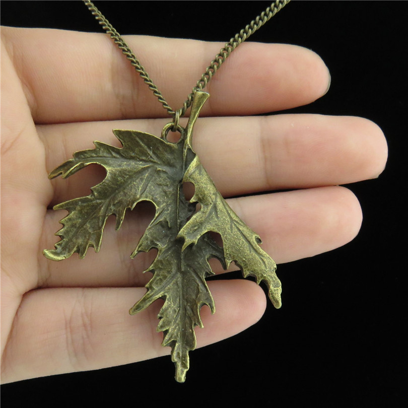 Trendy Kpop Alloy Maple Leaves Pendant Chain Necklaces Hemp Leaf Collares Para Mujer Hip Hop Men Gift Jewelry Accessories alx