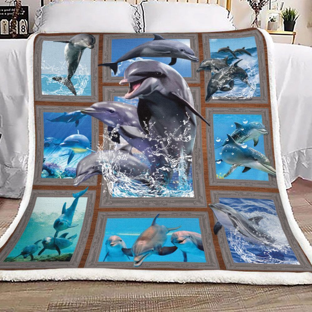 3d Huge Dolphin VT1101461S Sherpa Fleece Blanket