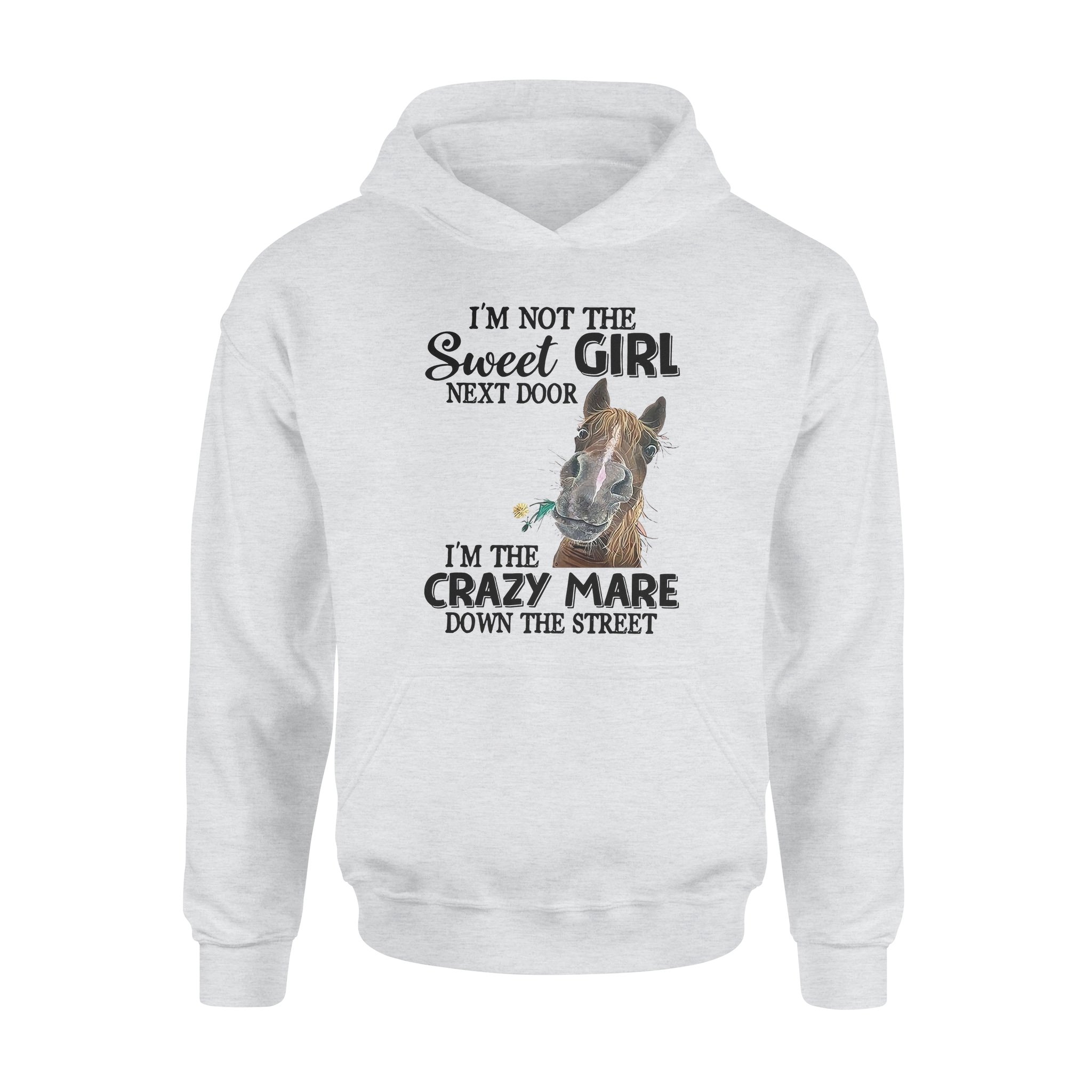 Horse I’m Not The Sweet Girl Next Door I’m The Crazy Mare Down The Street – Premium Hoodie