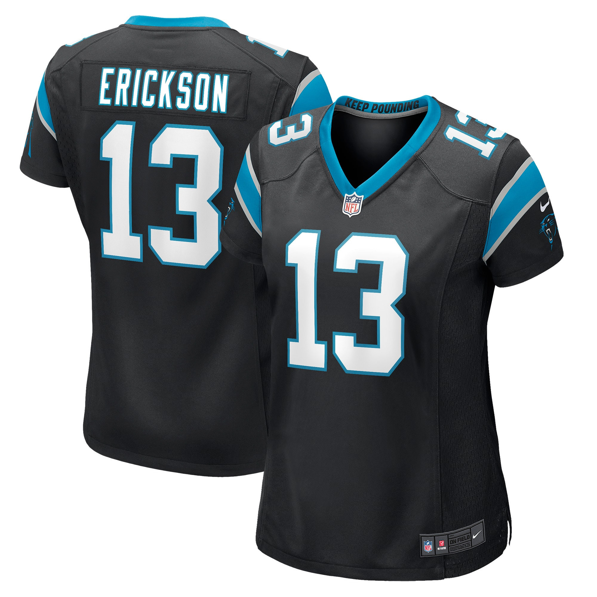 Alex Erickson Carolina Panthers Womens Game Jersey – Black NFL