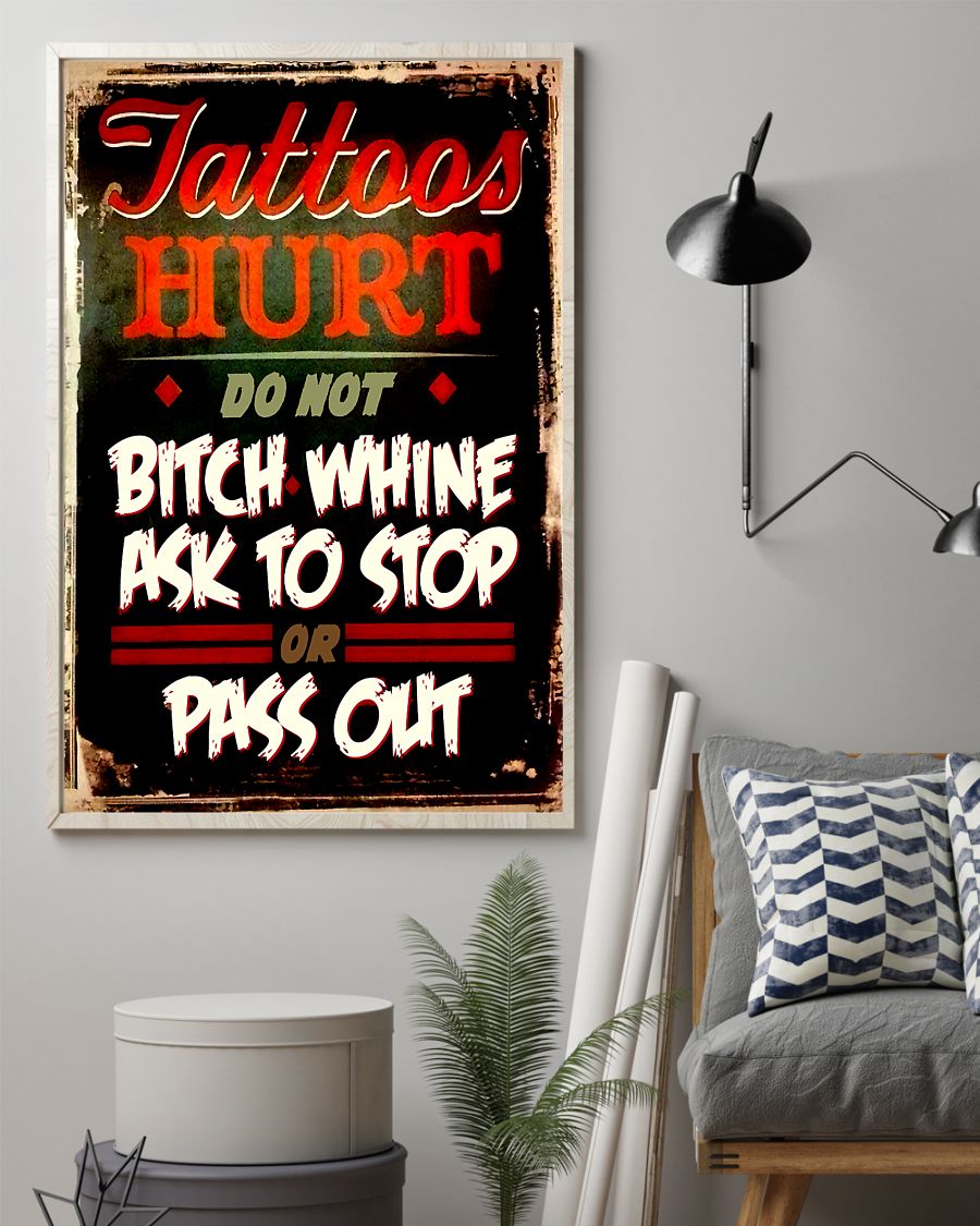 Tattoos Hurt Vertical Canvas And Poster | Wall Decor Visual Art