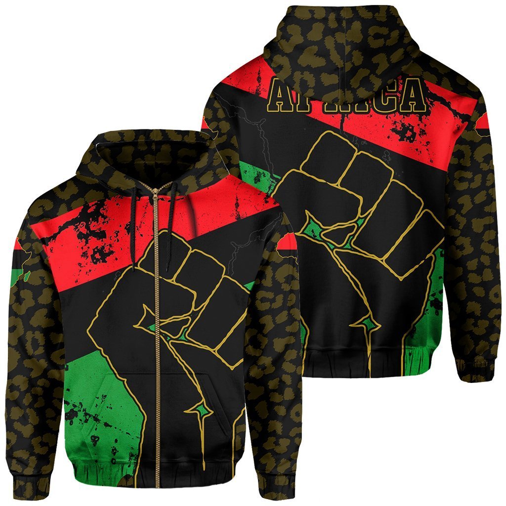 Greek Life Hoodie – Africa Black Power Hoodie (Zipper) My Blood