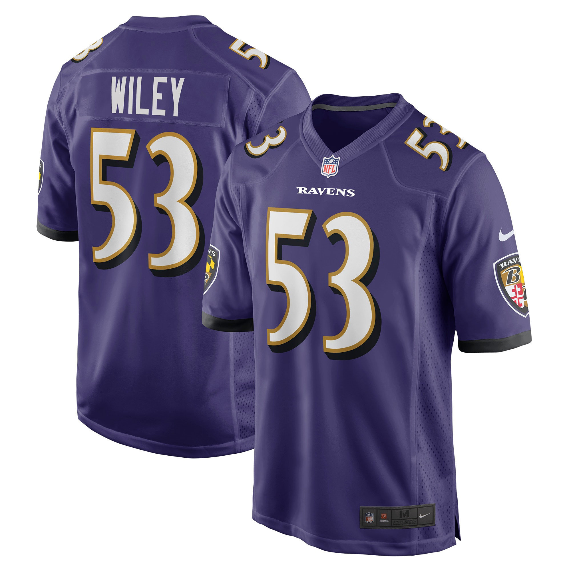 Chuck Wiley Baltimore Ravens Player Game Jersey – Purple NFL