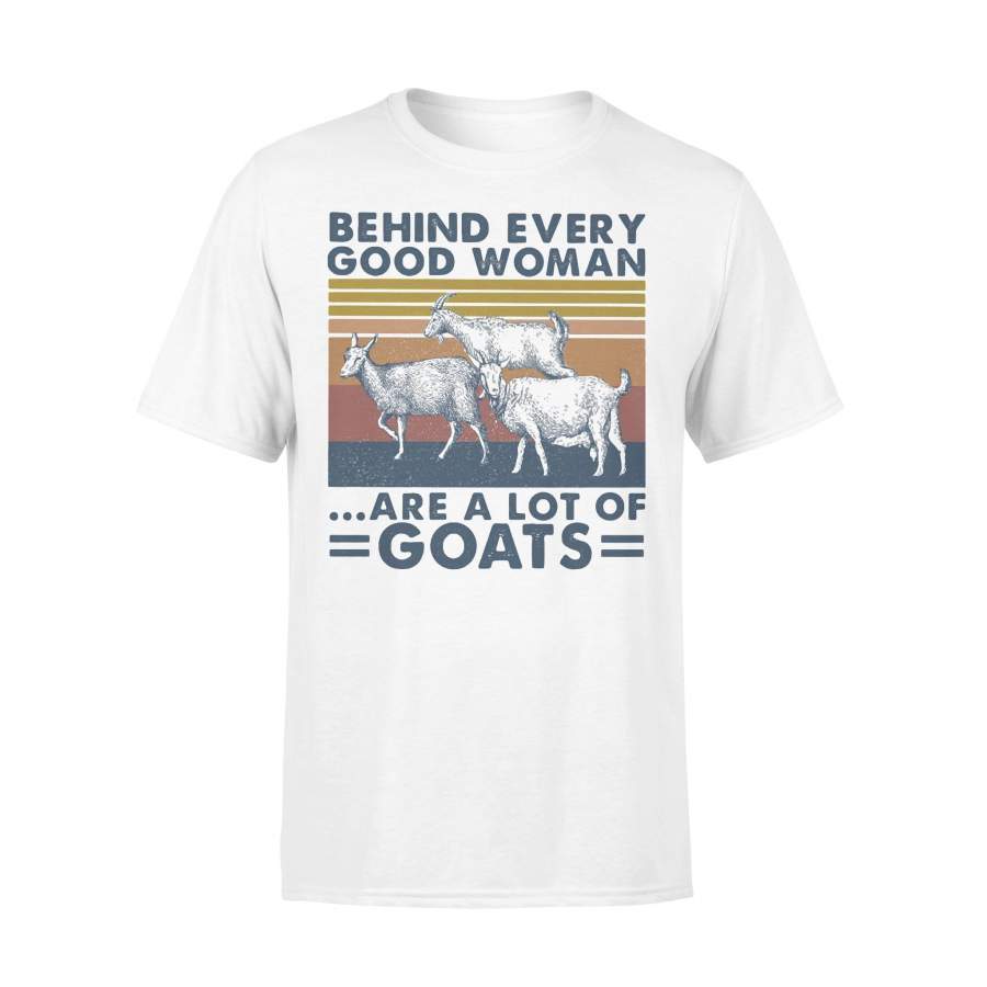 Behind Every Good Woman Are A Lot Of Goats Vintage Retro  T-shirt