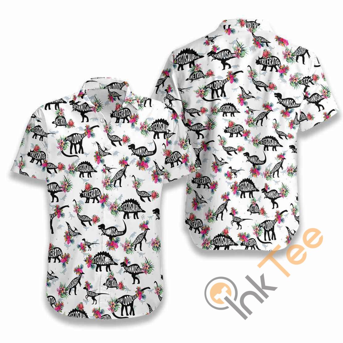 Floral Dinosour Hawaii Shirts Ha64236