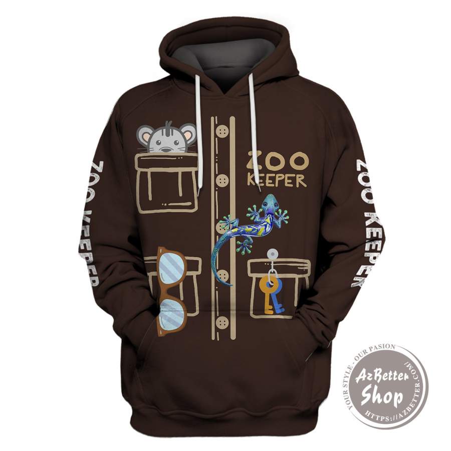 Zoo Keeper Save Animals 3D Hoodie