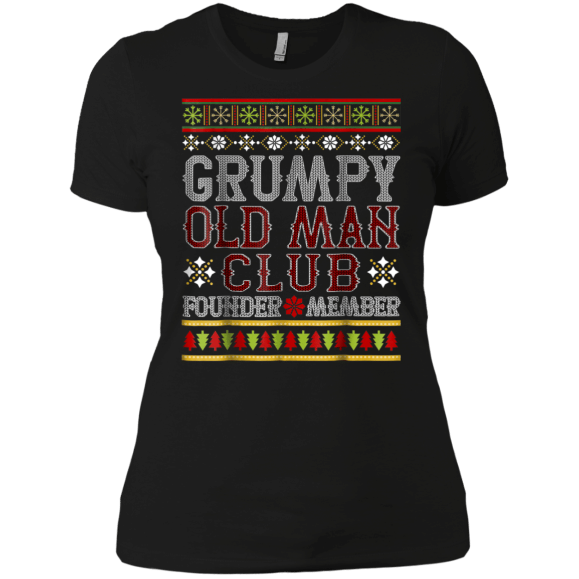 Check out this awesome Grumpy Old Man Club Ugly Christmas Ladies’ Boyfriend Shirt