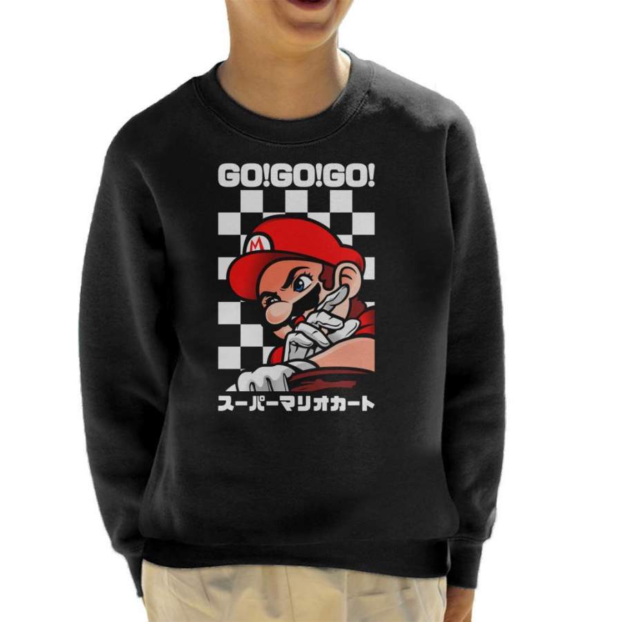Go Go GO Mario Racing Kart Kid’s Sweatshirt