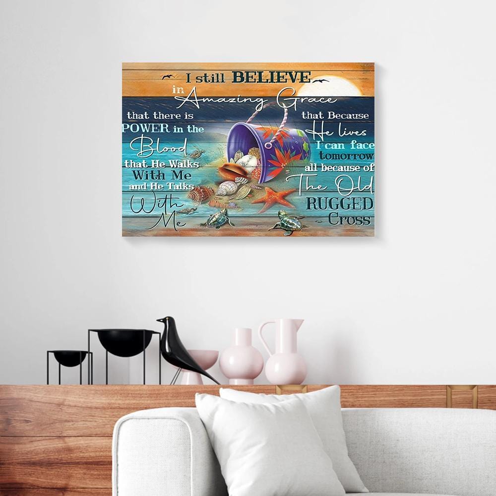 Canvas Wall Art I Still Believe In Amazing Grace Turtle Ocean Canvas Wall Art Home Decor