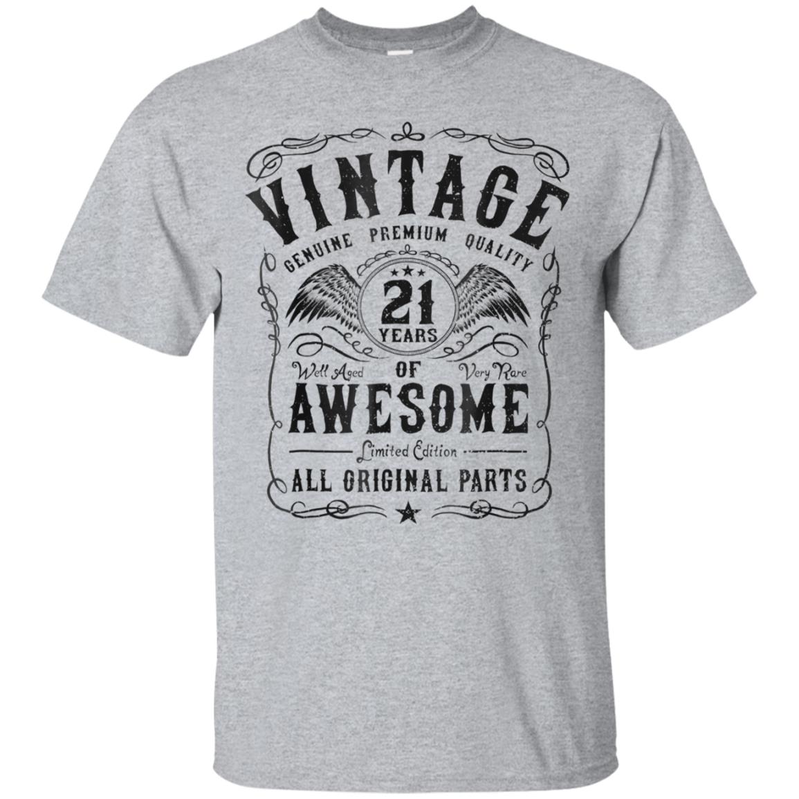 21st Birthday Gift T-Shirt Vintage 21 Years of Awesome