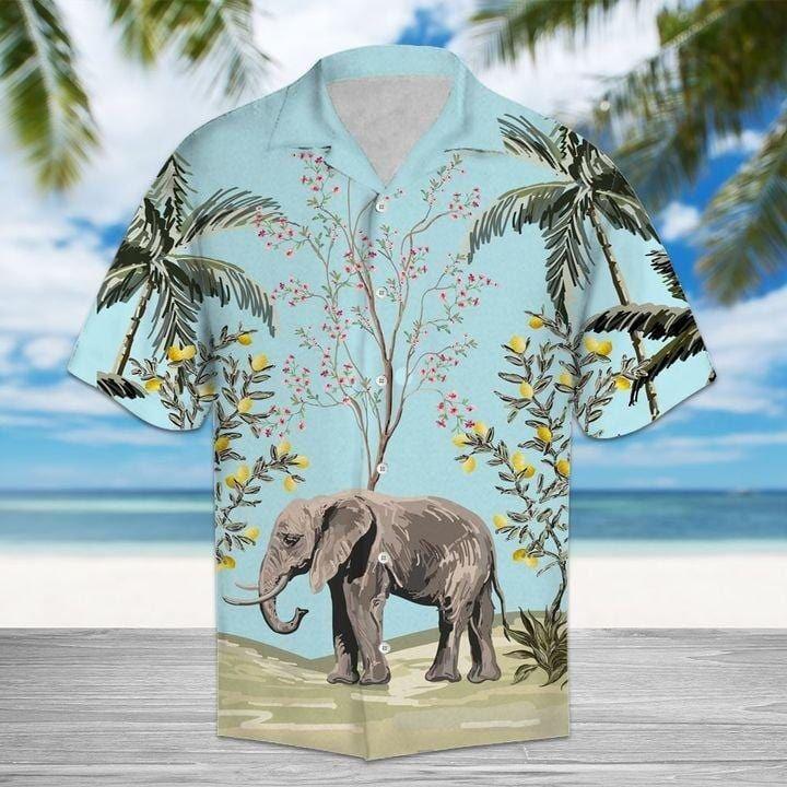 Vintage Elephant Tropical Hawaiian Shirt – For Men And Women