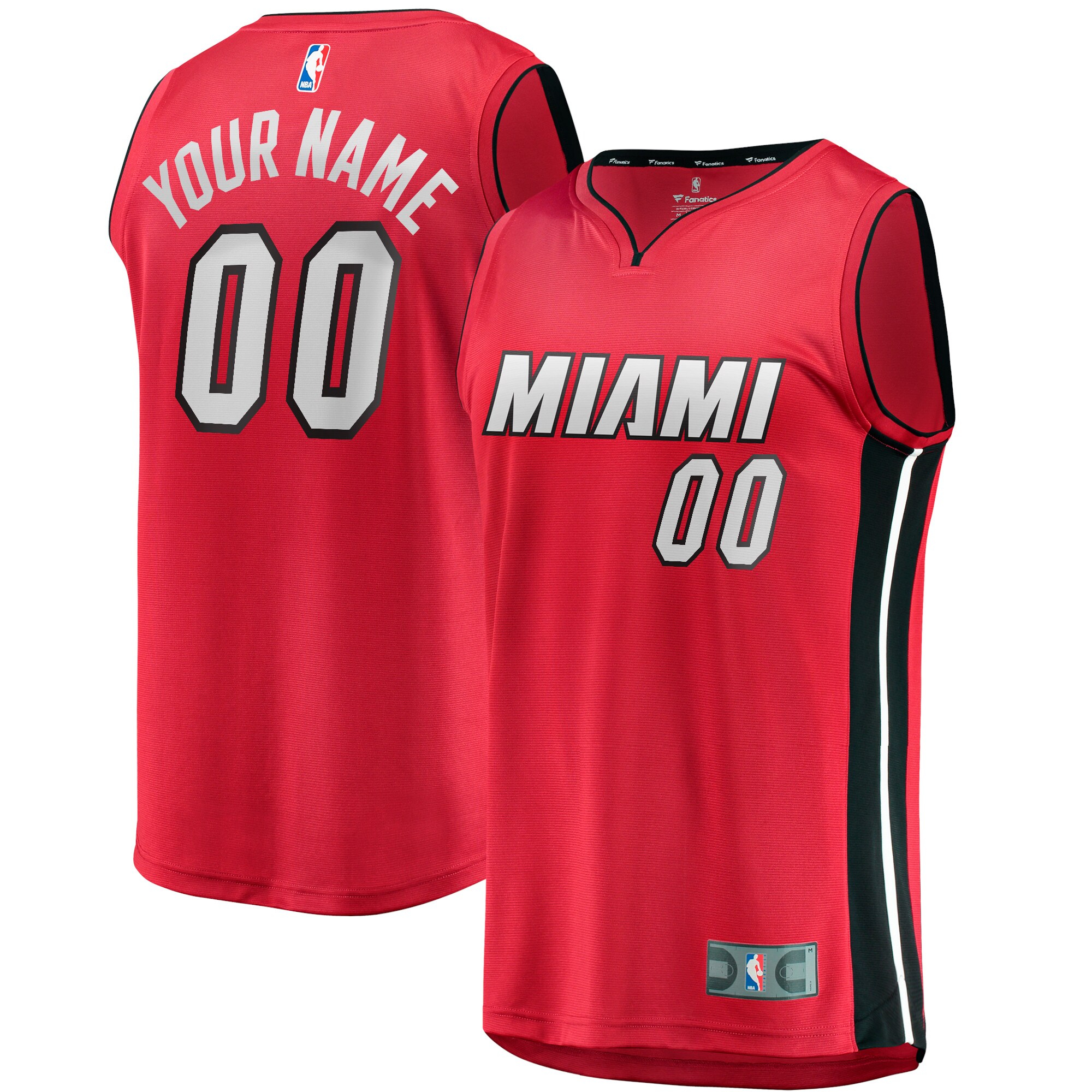 Miami Heat Branded Fast Break Custom Jersey – Red – Statement Edition