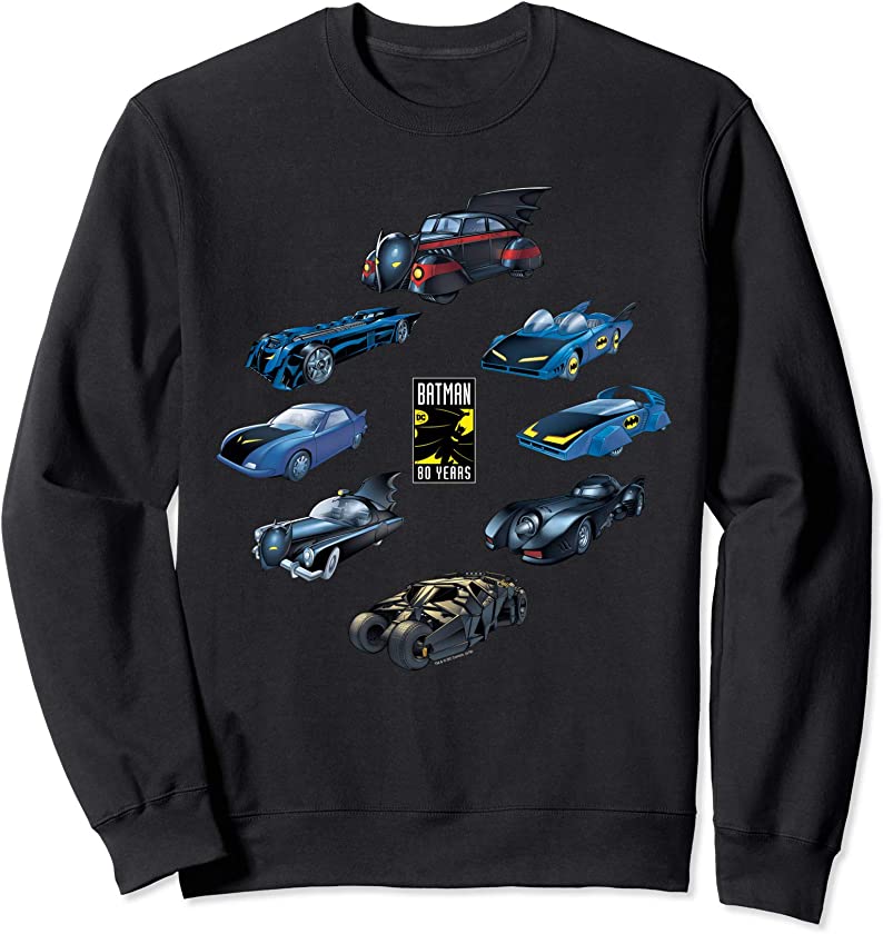 Batman 80 Years Batmobile Oval Sweatshirt