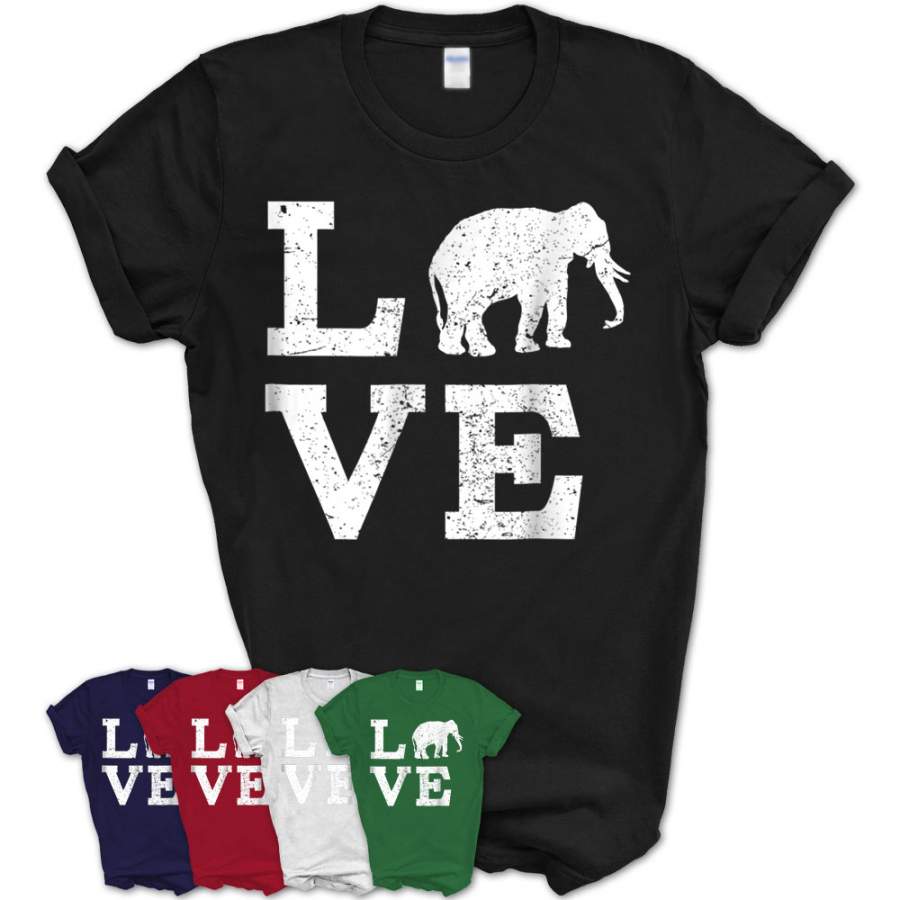 I Love Elephants T-Shirt Funny