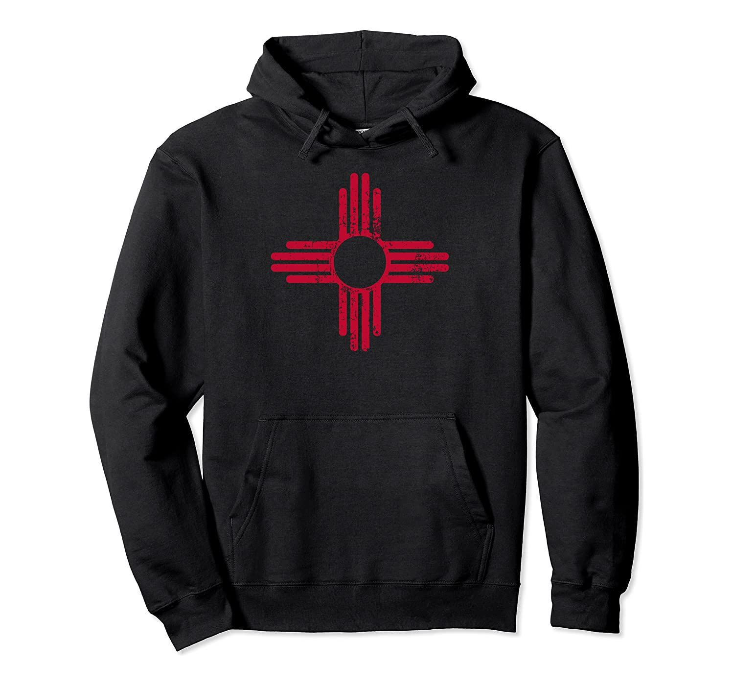 Vintage New Mexico Zia Sun Art Distressed Red Zia Sun Alone Pullover Hoodie, T-Shirt, Sweatshirt