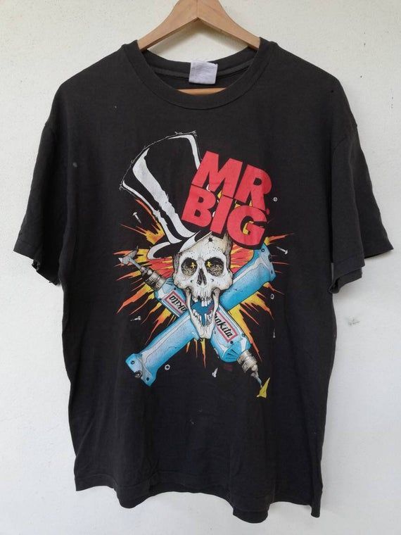 Vintage 1992 Mr Big Got Drilled And Confused Shirt Hard Rock Glam Metal Mr Big Shirt