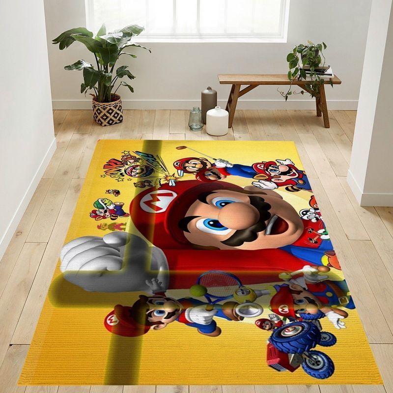 Super Mario 55 Area Rug Living Room And Bed Room Rug Gift Us Decor