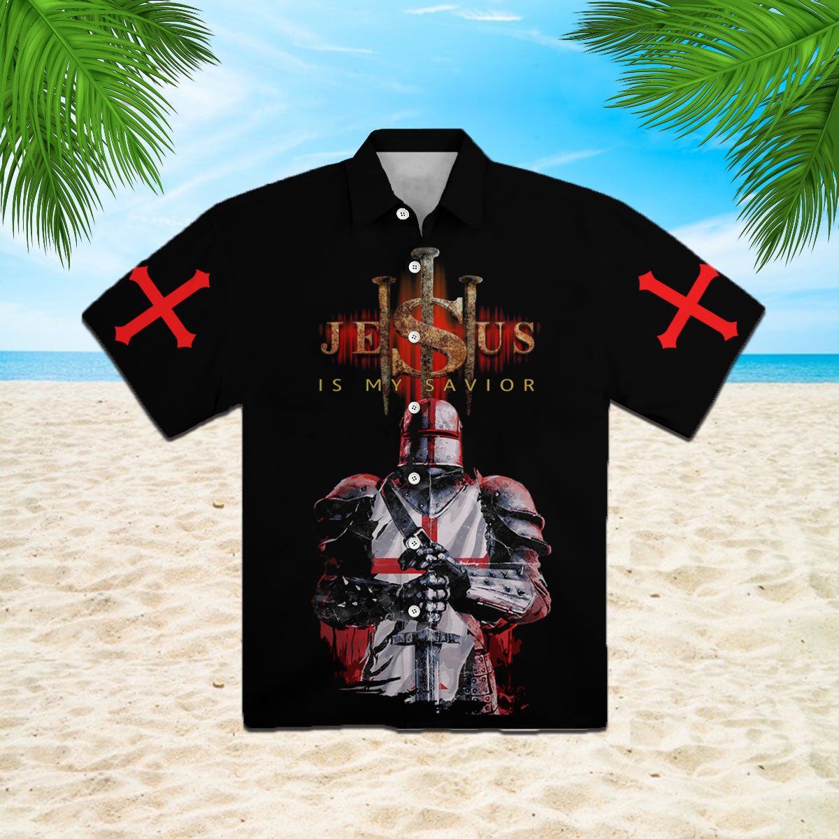 Oragontee Knights Templar Jesus Hawaii Shirt For Men Women Adult Ha93003