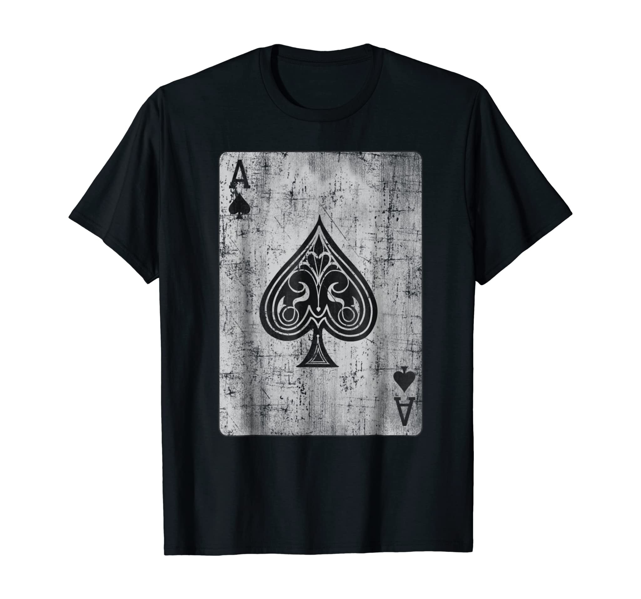 Ace Of Spades Card Gambling Poker Vintage Graphic T-Shirt