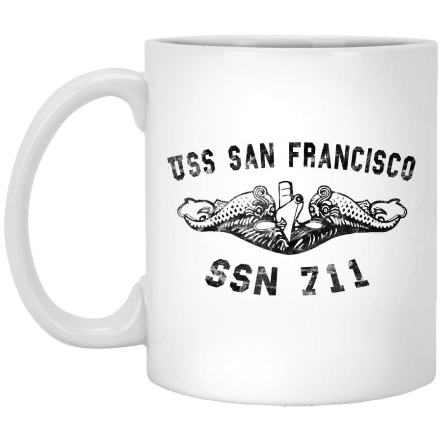 Uss San Francisco Ssn Attack Submarine Badge Vintage T-shirt_2552 Coffee Mug