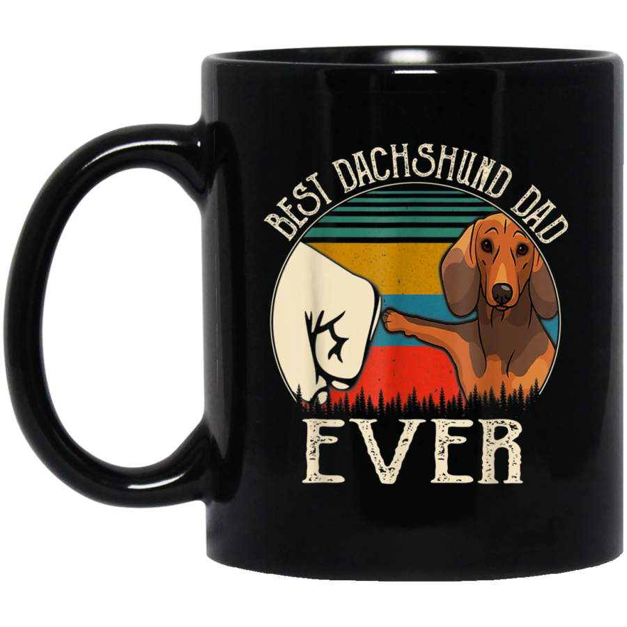 Vintage Best Dog Dachshund Dad Ever Bump Fit Gift Mug