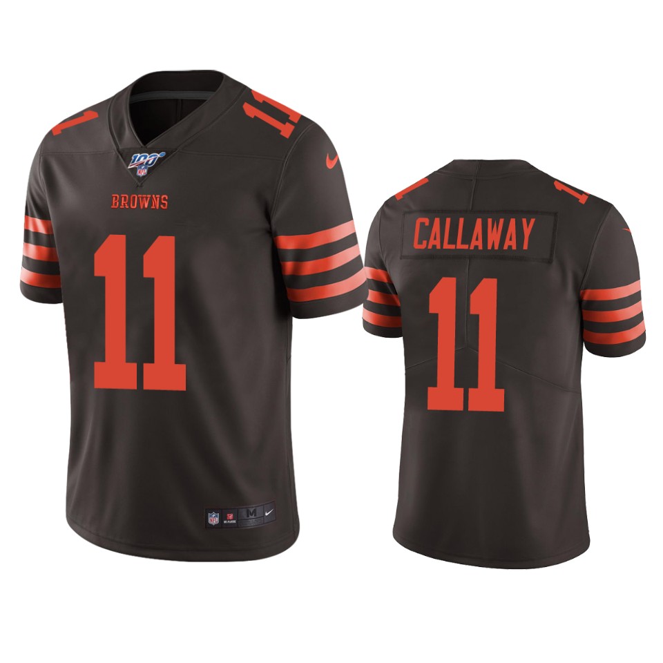 Cleveland Browns Antonio Callaway Brown 100th Season Color Rush Limited Jersey